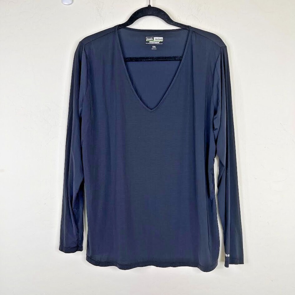 Jamie Sadock Sunsense Womens Size XXL Shirt Top Black Golf Outdoor Pickleball‎